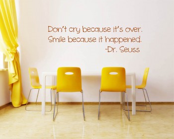 Don't Cry Quotes Wall Decal Motivational Vinyl Art Stickers